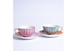 Bohemia Style Tea Cup and Saucer Set: A Regal Treat for Tea Connoisseurs