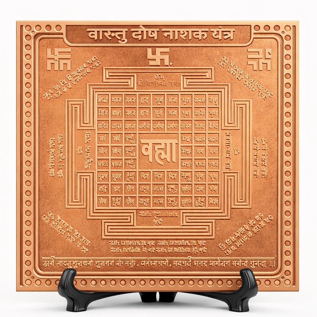 Yantra de cobre Ganesha Arts de 16x6 pulgadas con acabado premium para el hogar