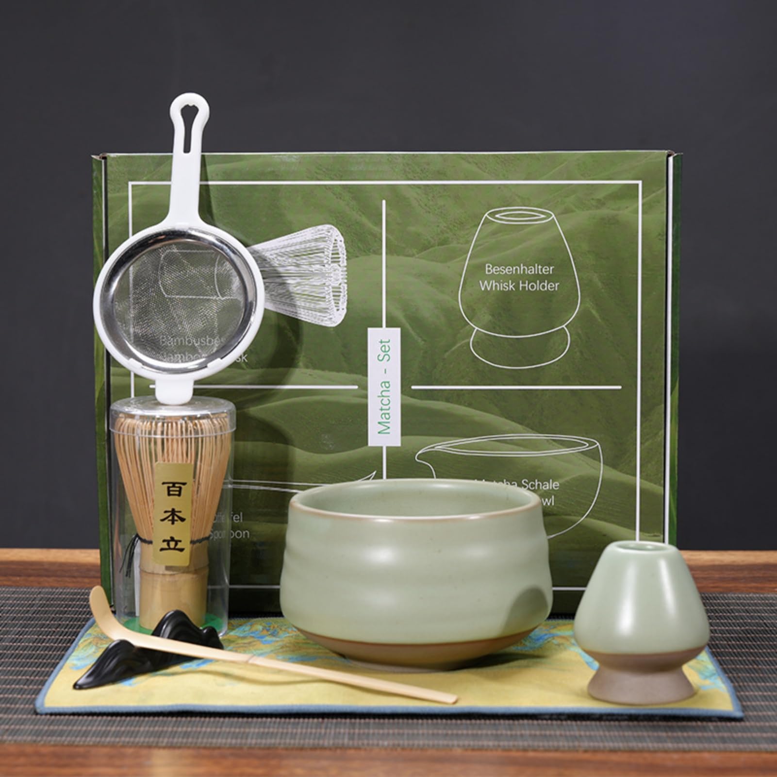 Sponsored Ad – Matcha Kit Set, 7PCS Matcha Whisk and Bowl Kit, Japanese Matcha Tea Set, Matcha Whisk Holder, Ceramic Whisk Stand for Matcha Starter Kit, Tea Accessories Kit