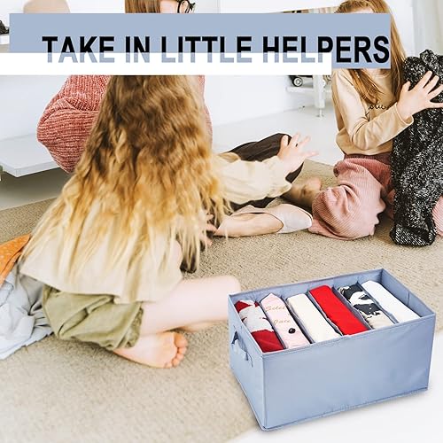 Miniatura 7 de Organizador de ropa con rejilla más grande, 2 unidades, organizador de pantalones para cajón, organizadores plegables lavables para ropa, jeans,