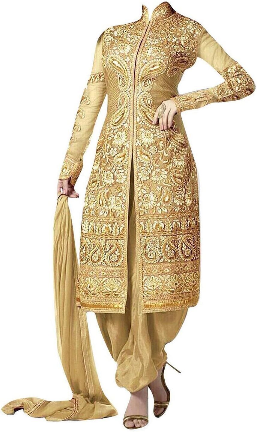 Pappenburg Women's Party Wear Long Jacket Style Indian Georgette Salwar Kameez