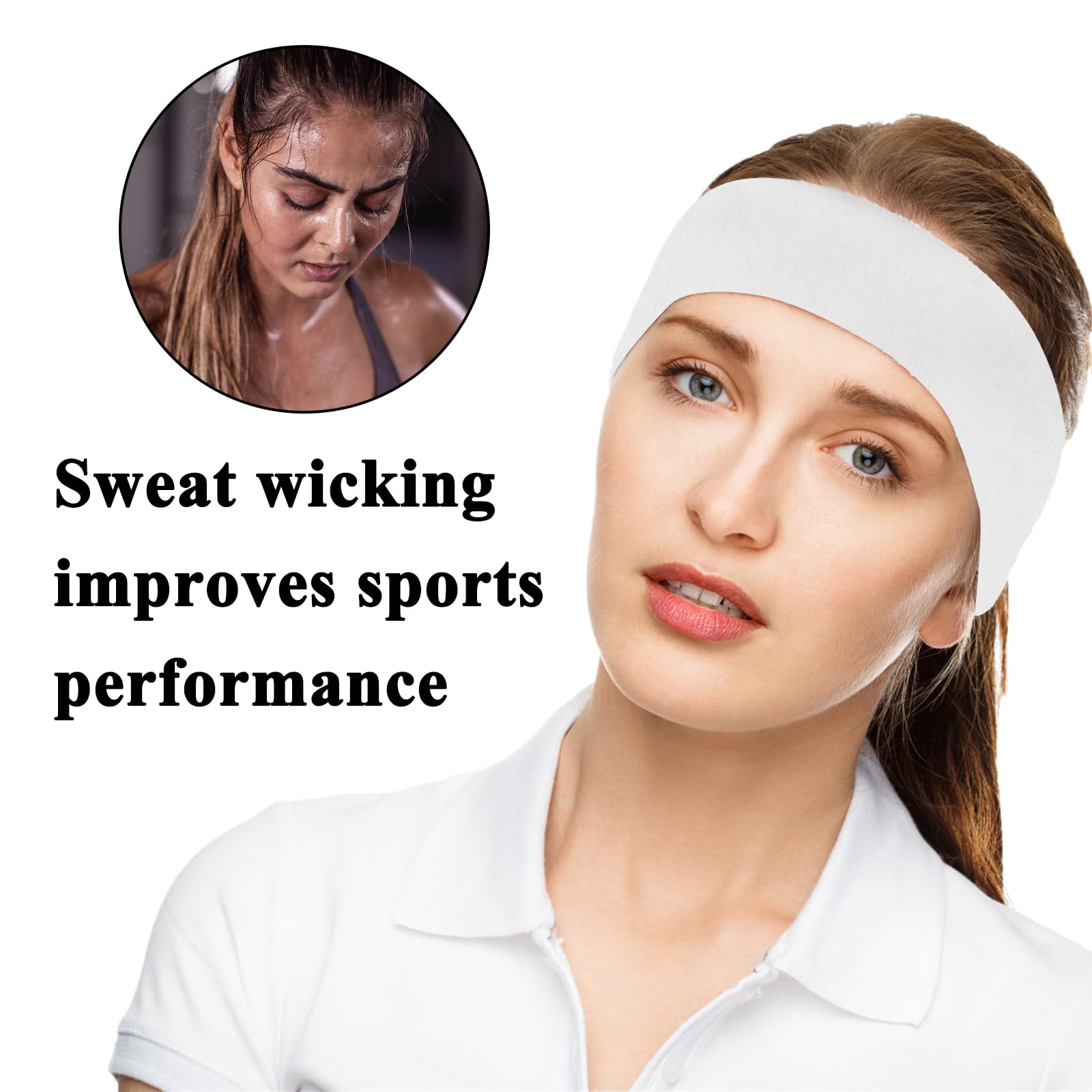 Fasce Capelli Sportive Donna Witbicg - 6 Pezzi, Elastiche Traspiranti, Per Yoga, Corsa - Foto 7