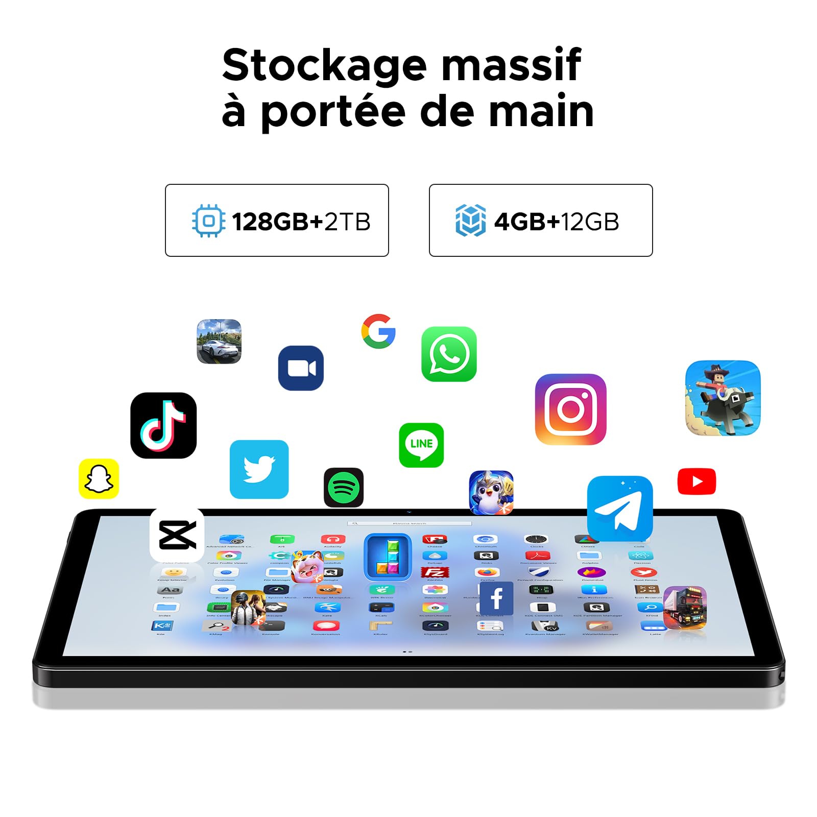 U11 Tablette Android 16 avec Gemini AI,11 Pouces 90 Hz,16GB RAM+128GB ROM(2TB TF),Octa-Core Tablette Android, 8580mAh,Corps Métallique Ultra-Mince 7,9 mm,Caméra 13MP,Widevine L1/Face ID/5G WiFi