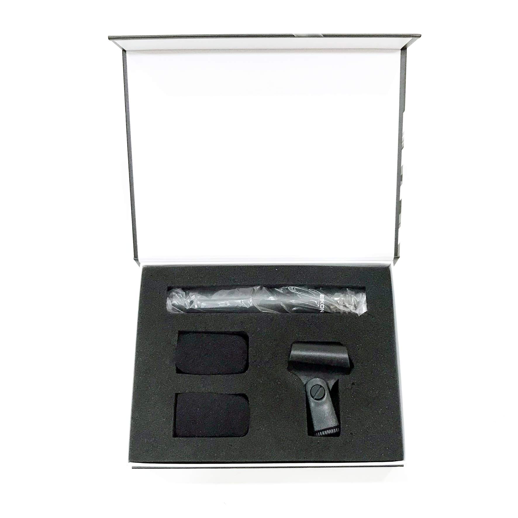 PROEL EIKON CM602 - Microfono professionale a condensatore polarizzato permanente per strumenti con supporto, Nero