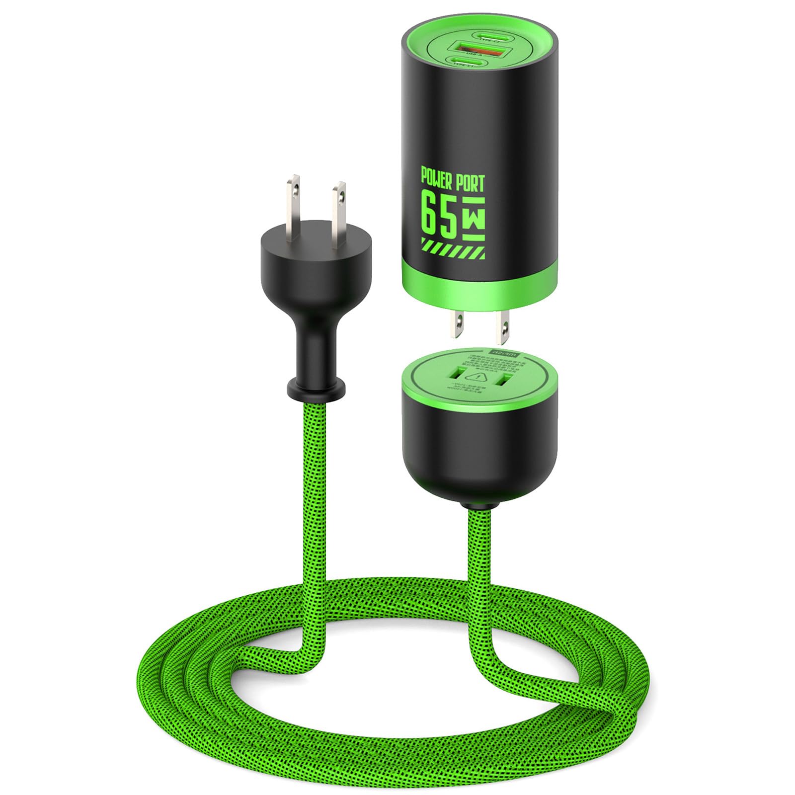 Amazon.com: 65W GaN Fast Charging Station, USB C Charger with 5ft