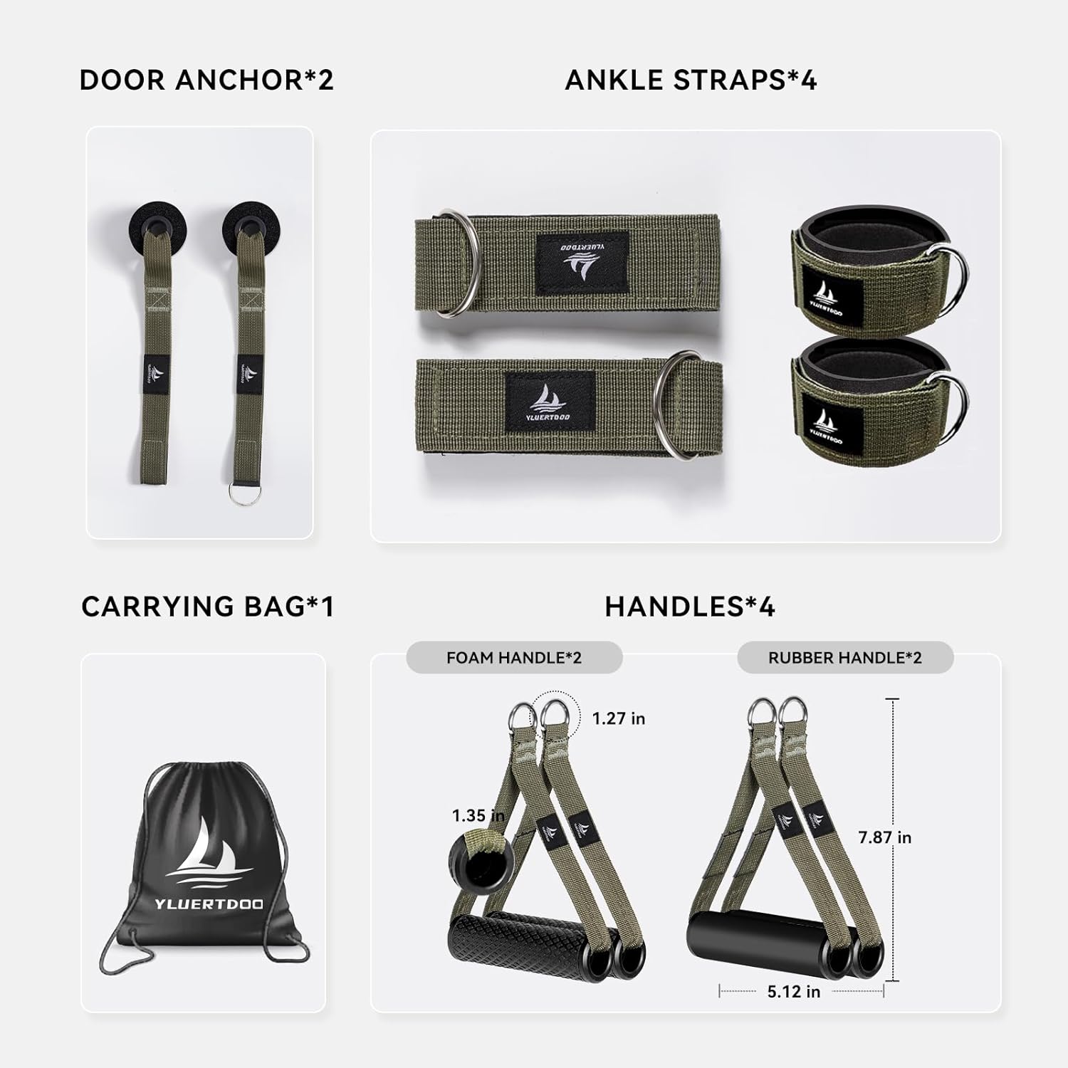 Covered Resistance Bands,Resistance Tubes with Heavy Duty Protective Sleeves,40lb to 80lb Stackable up to 300Lbs,Resistance Bands for Working Out with Handles. (YL-LLS-300LBS-Plus)