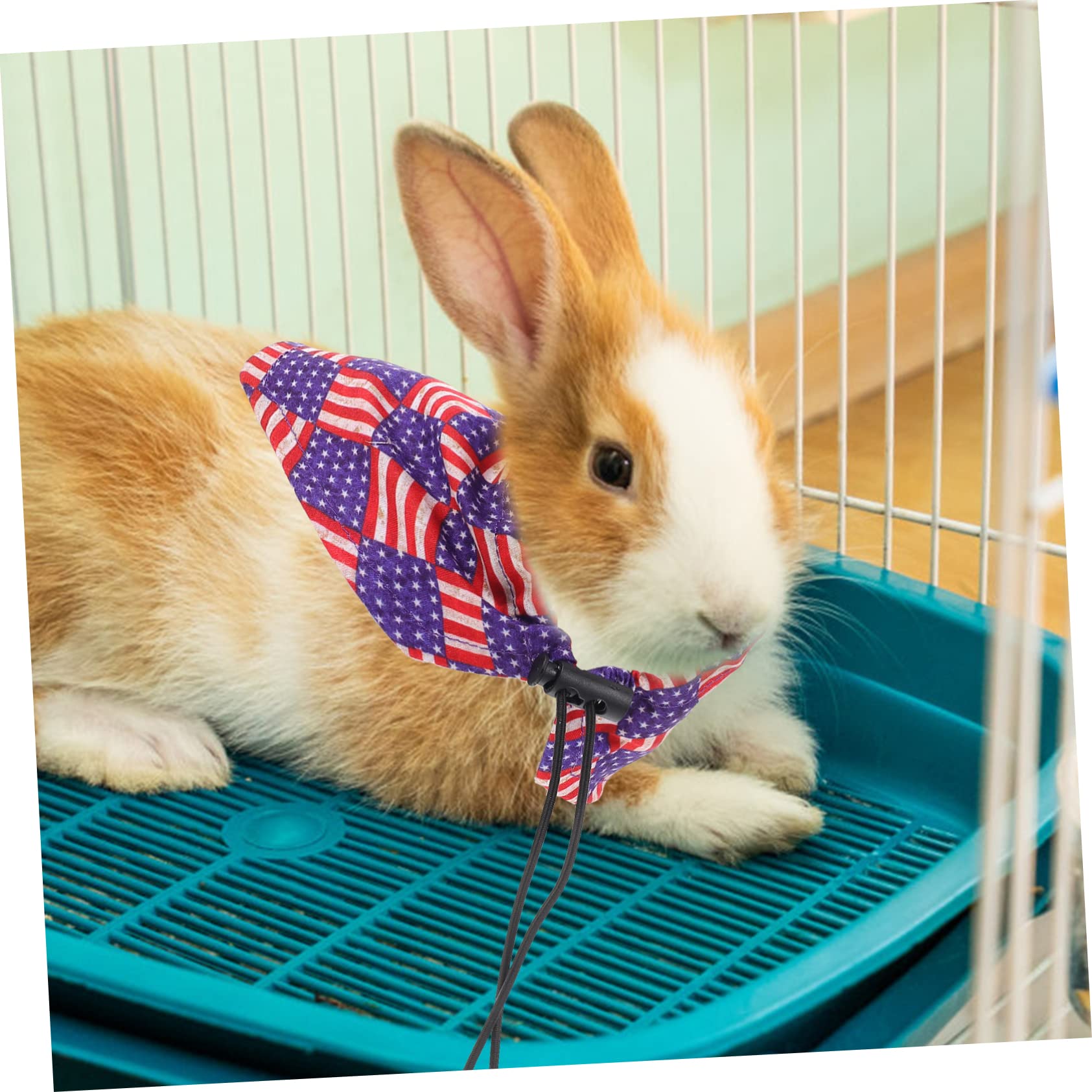 Angoily 5ensembles Chapeaux Et Cloak pour Hamster Costume Adorable avec Éléments du Jour De Indépendance pour Animaux De Compagnie