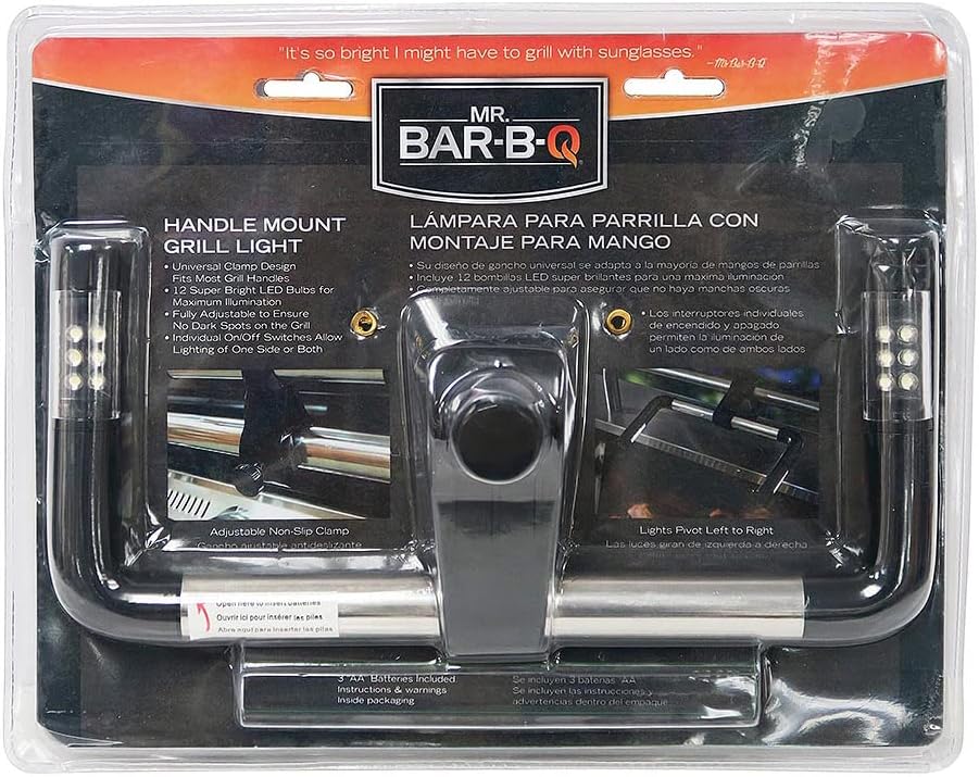 Mr. Bar-B-Q 40262Y LED Handle Mount Grill Light with Clamp