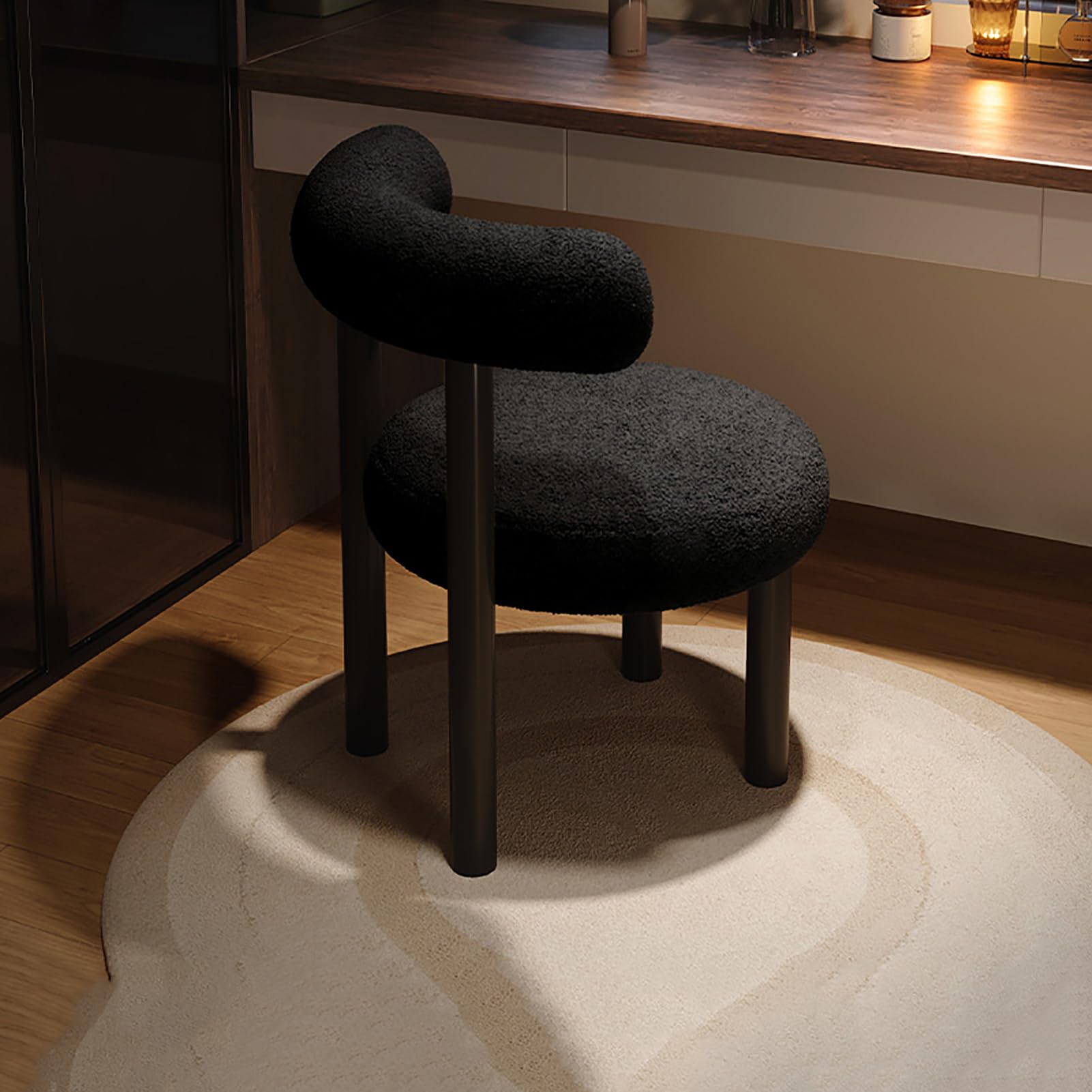 RILOOPChair, Chair with High Back and Soft Padded, Fashions Chair for Living Room Bedroom Study/B