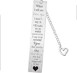 Marcador de livro I Love You Gifts para marido, esposa, aniversário, dia dos namorados, presente para ele, seu casal, marcador de página