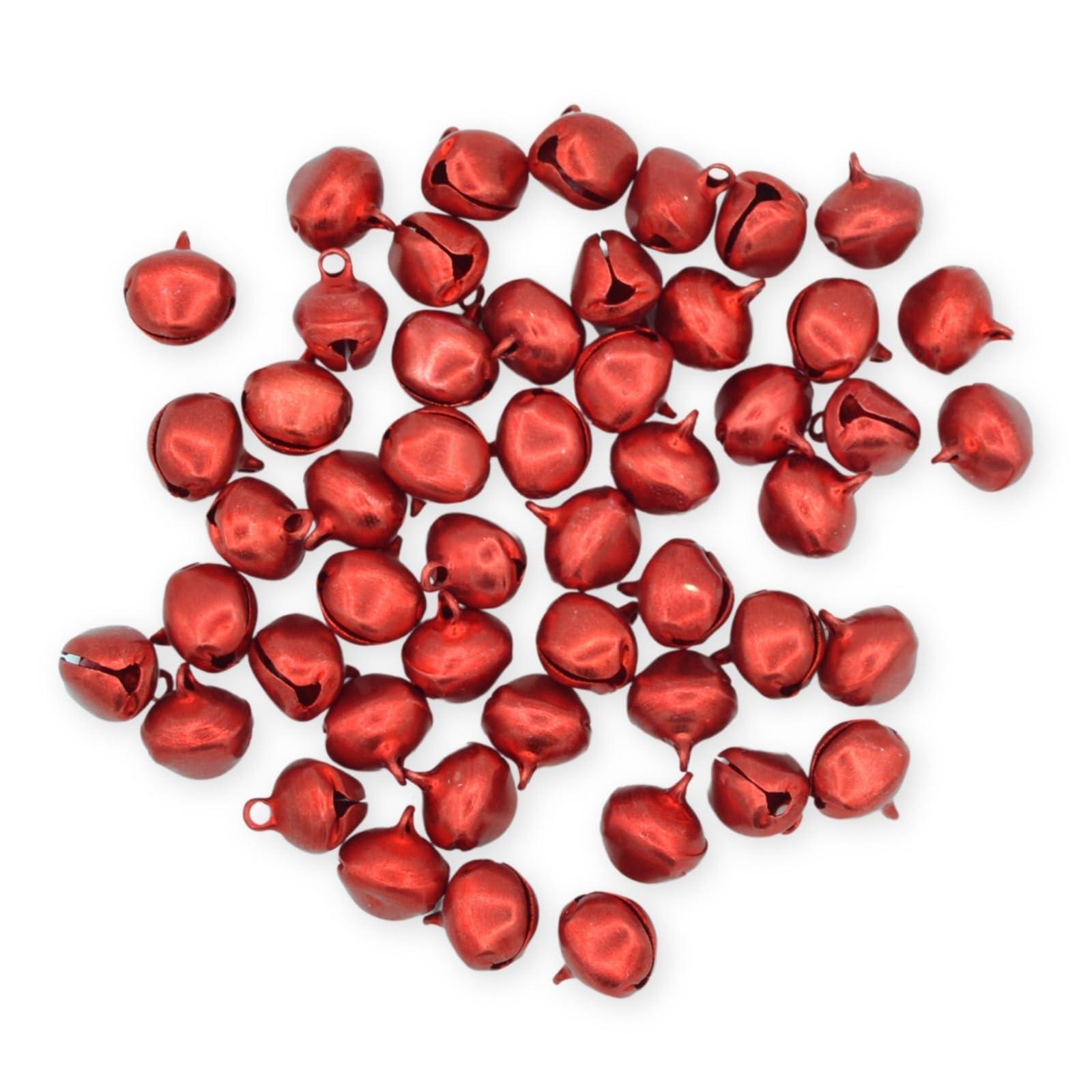 celloexpress 13.5mm Red Jingle Bells - Mini Christmas Craft DIY Festive Decorations Gift Wrap (Pack of 50)