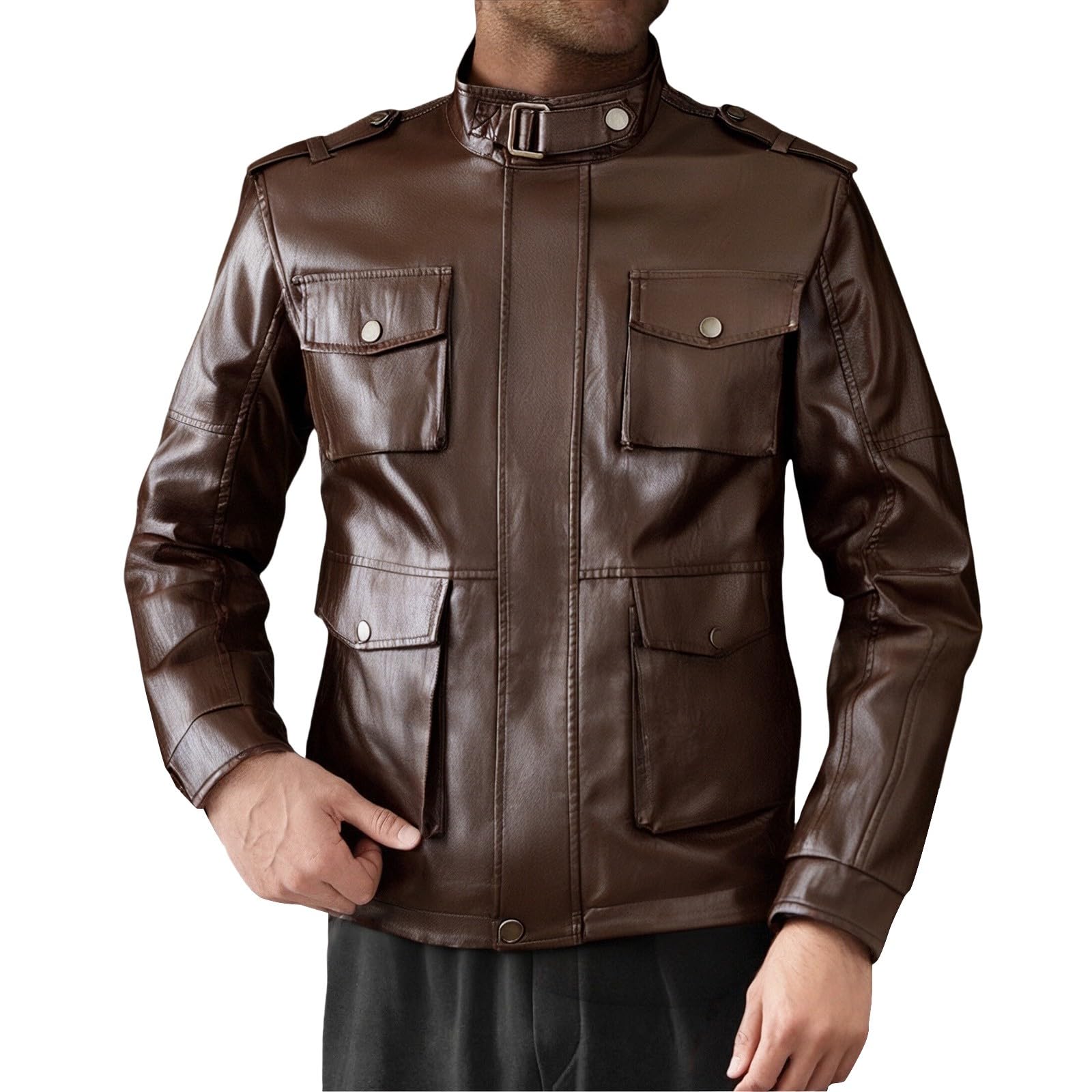 Générique Blouson Homme Mi Saison Vestes Bomber Manteaux Léger Trench-Coat, Classique Pardessus Coupe Vent Veste D'extérieur Bomber Pour Réunions Entre Amis En Automne Et Hiver