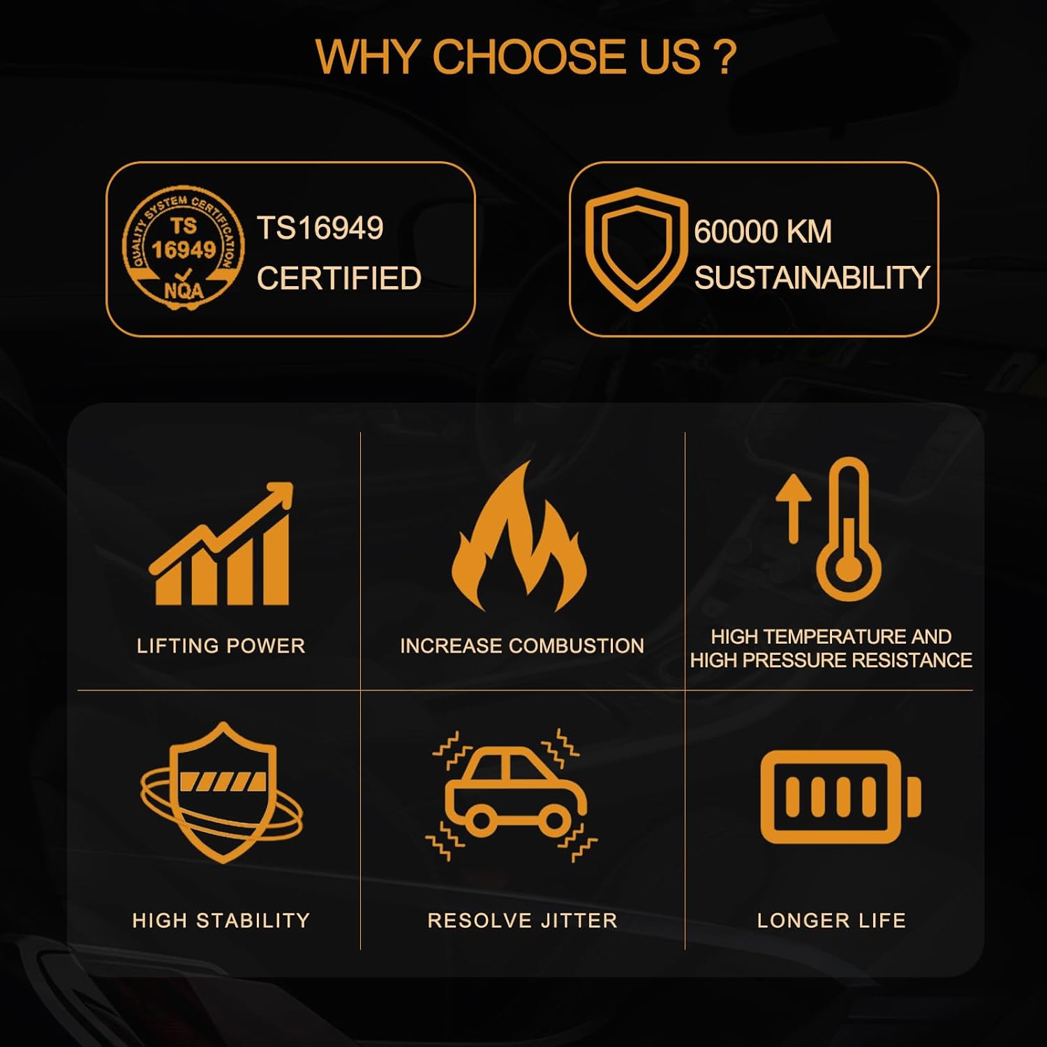 Set of 8 Ignition Coil Pack Compatible with BMW 330i 330xi 525i 530i 545i 550i 645ci 650i 745i 745li 750i 750li 760i 760li M3 X3 Z4 | Replace# UF515 UF522 12137594938