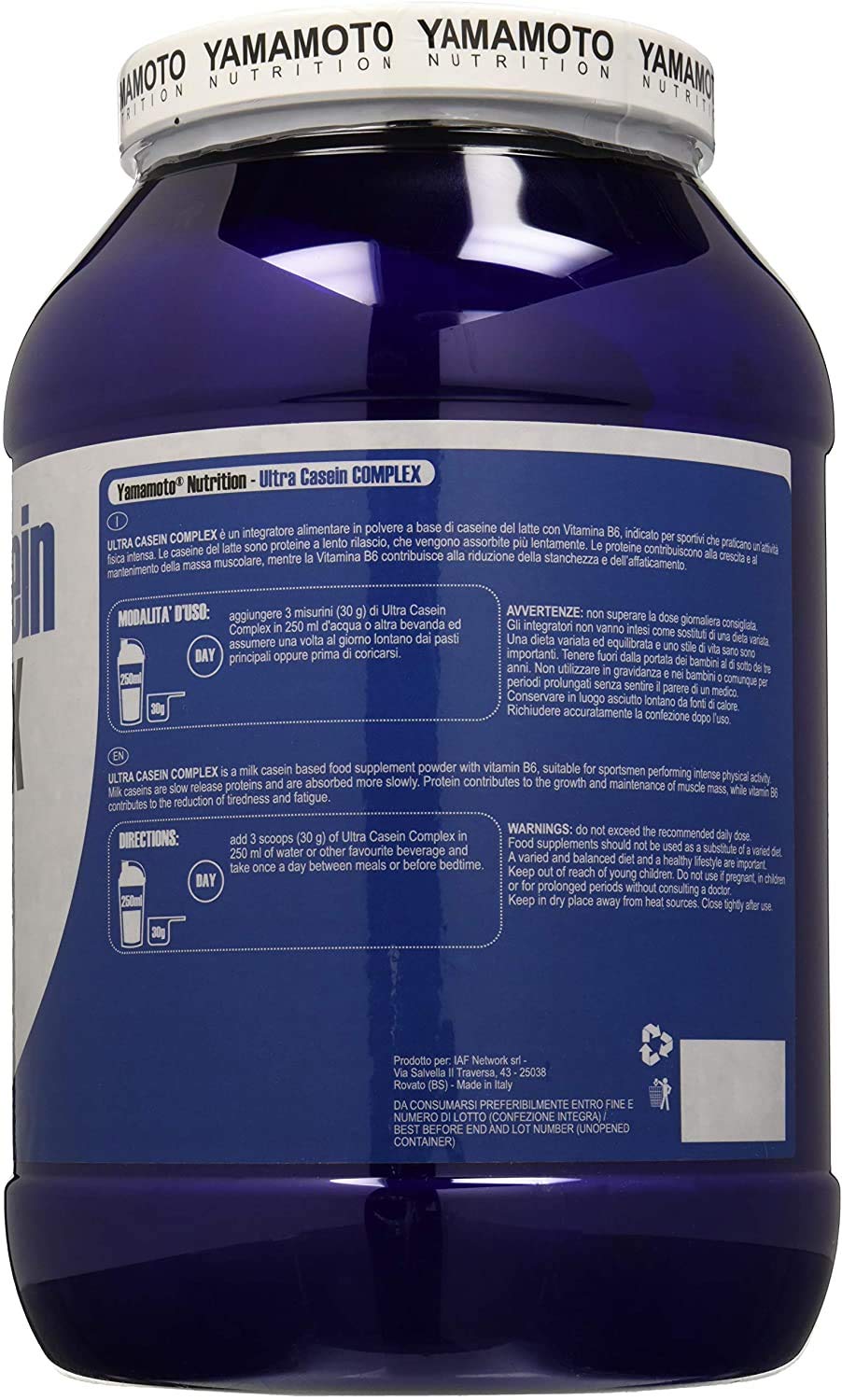 Yamamoto Nutrition Ultra Casein COMPLEX integratore a base di caseina del latte (Cioccolato, 2 kg + Shaker)