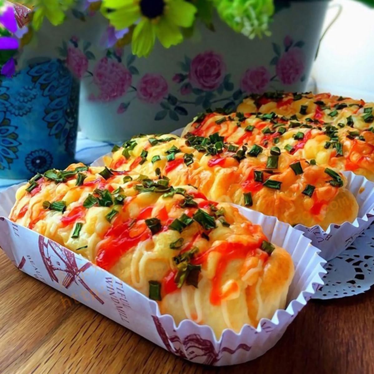 Resistenti al Grasso di Carta Usa e Getta 600 Pirottini Forma Barca Ovali per Cupcake e Pane per Pasticceria e Riunioni