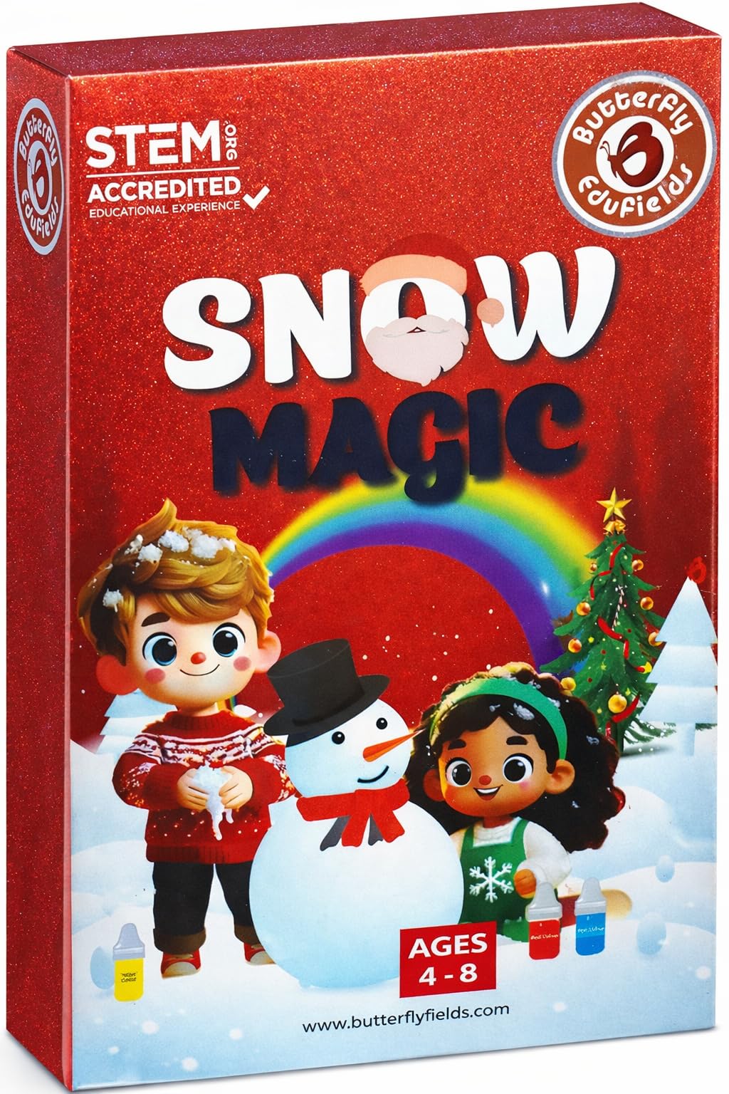 Butterfly Edufields Snow Magic Science Kit for Kids, Ages 4-15, Make Instant Colourful Snowman, Non-Toxic Reusable-image-12