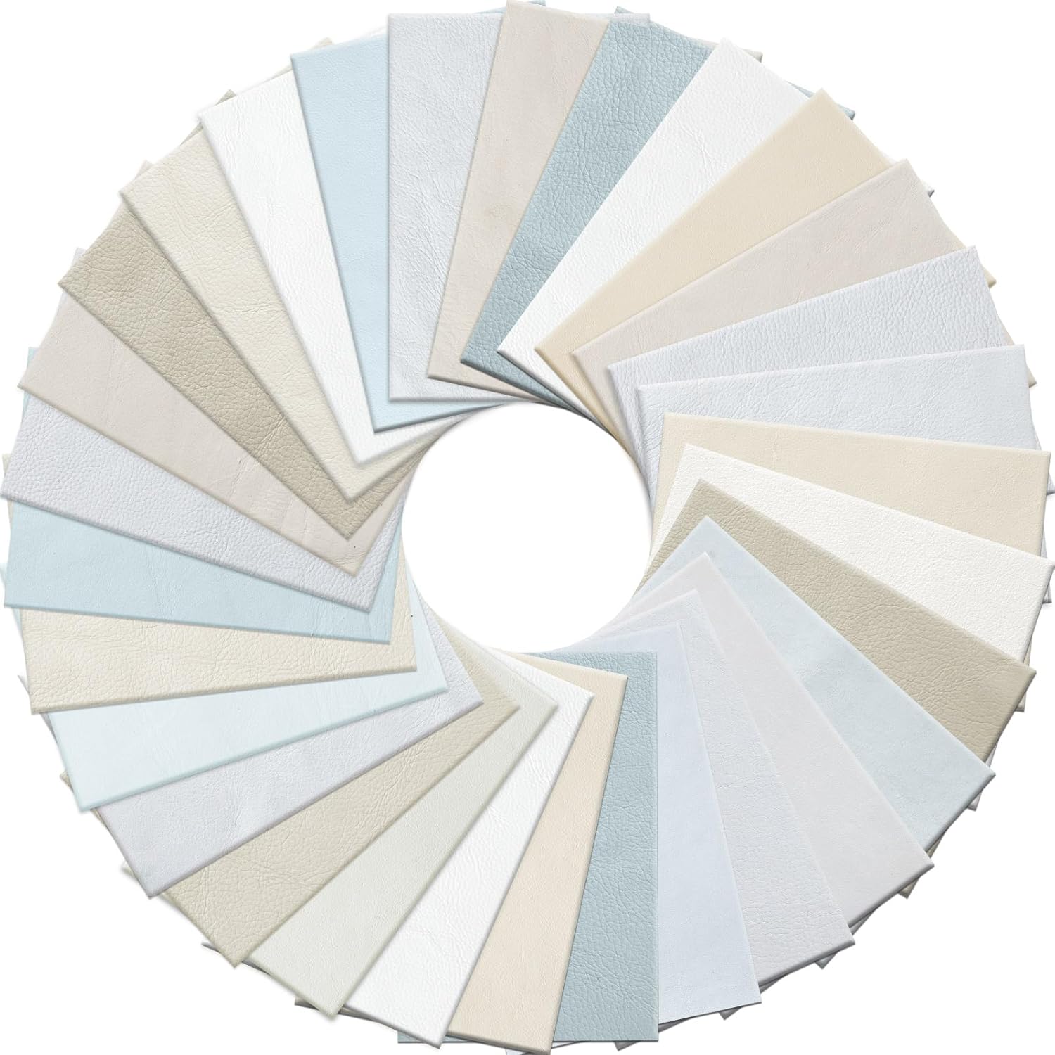 Amylove 30 Pcs Genuine Leather Scraps for Craft 12 x 7.8 Inch Tooling Leather Sheets Material(Light Colors)