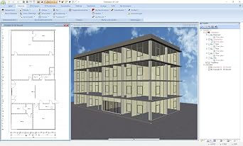 Home design and 3D construction software compatible with Windows 11, 10, 8.1, 7 - Plan and design buildings from initial rough sketches to the finished blueprints - 3D CAD 8 Professional