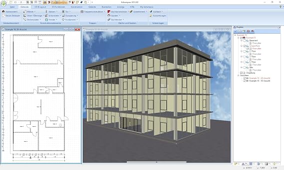 Home design and 3D construction software compatible with Windows 11, 10, 8.1, 7 - Plan and design buildings from initial rough sketches to the finished blueprints - 3D CAD 8 Professional