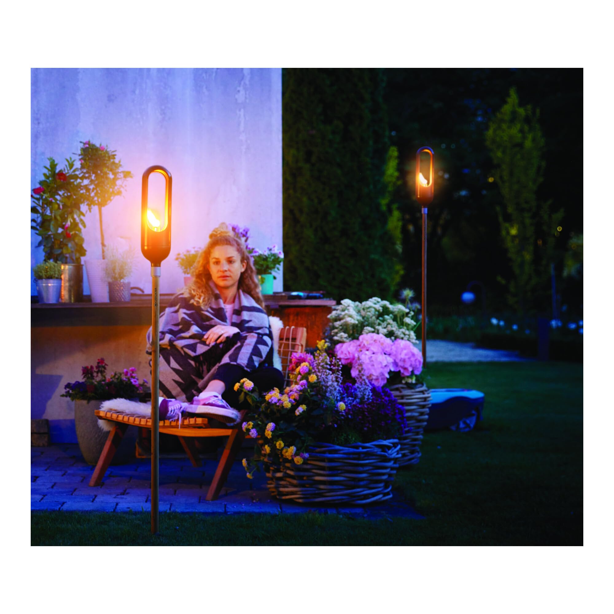 Gardena Clickup - Lampada da giardino con manico standard, taglia unica