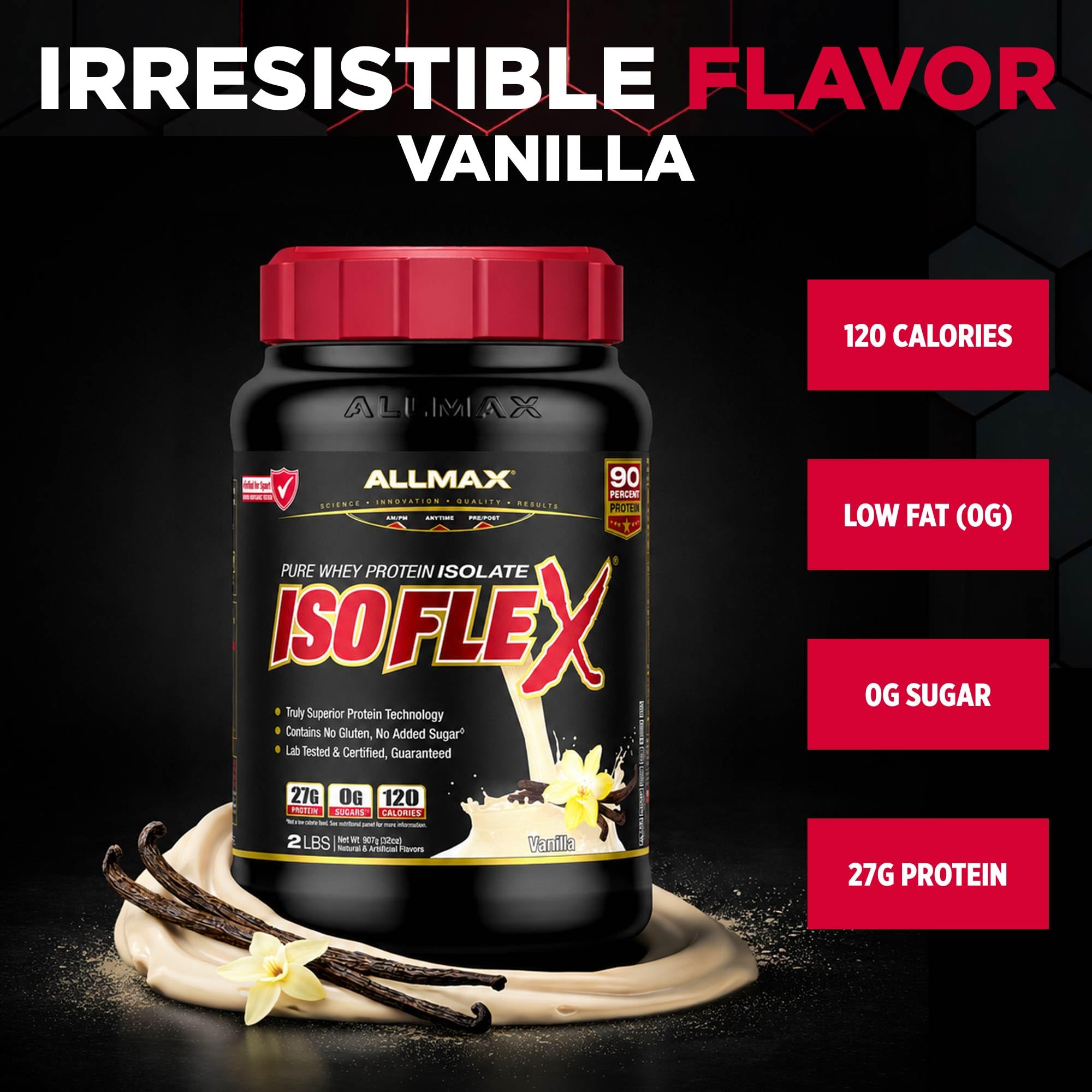 ALLMAX ISOFLEX Whey Protein Isolate, Vanilla, 2 lb — Amazon image 9