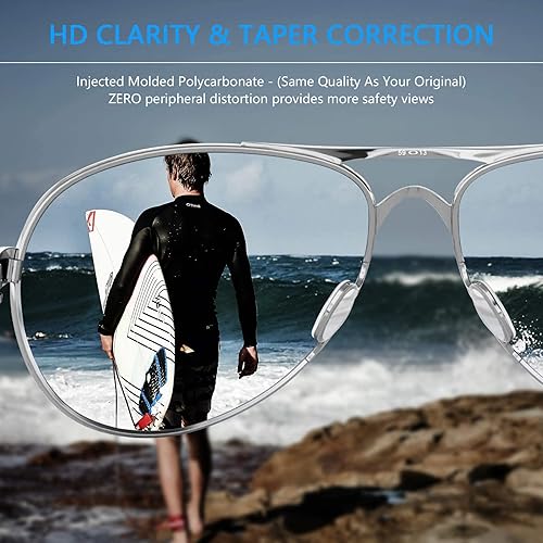 Miniatura 6 de BroLizard Lente polarizada de repuesto para lentes de sol Oakley Flak XS OJ9005, Negro (Solid Black Polarized), Flak XS