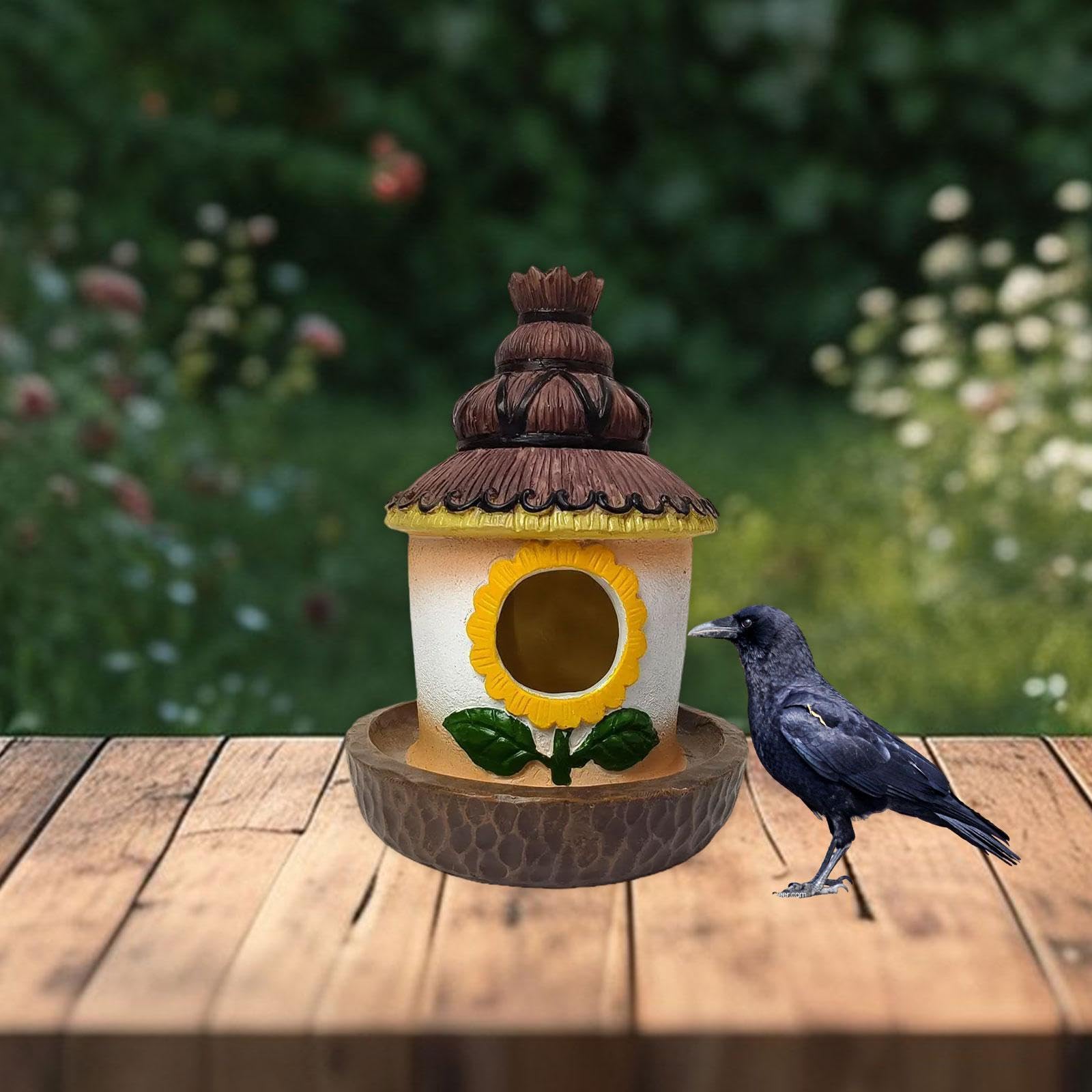 CALANDIS™ Bird House with Feeder Hanging Hut Outdoor Blue Jays Garden Hummingbird Nest | Birdhouses | Bird & Wildlife Accessories | Yard, Garden & Outdoor Living-image-7