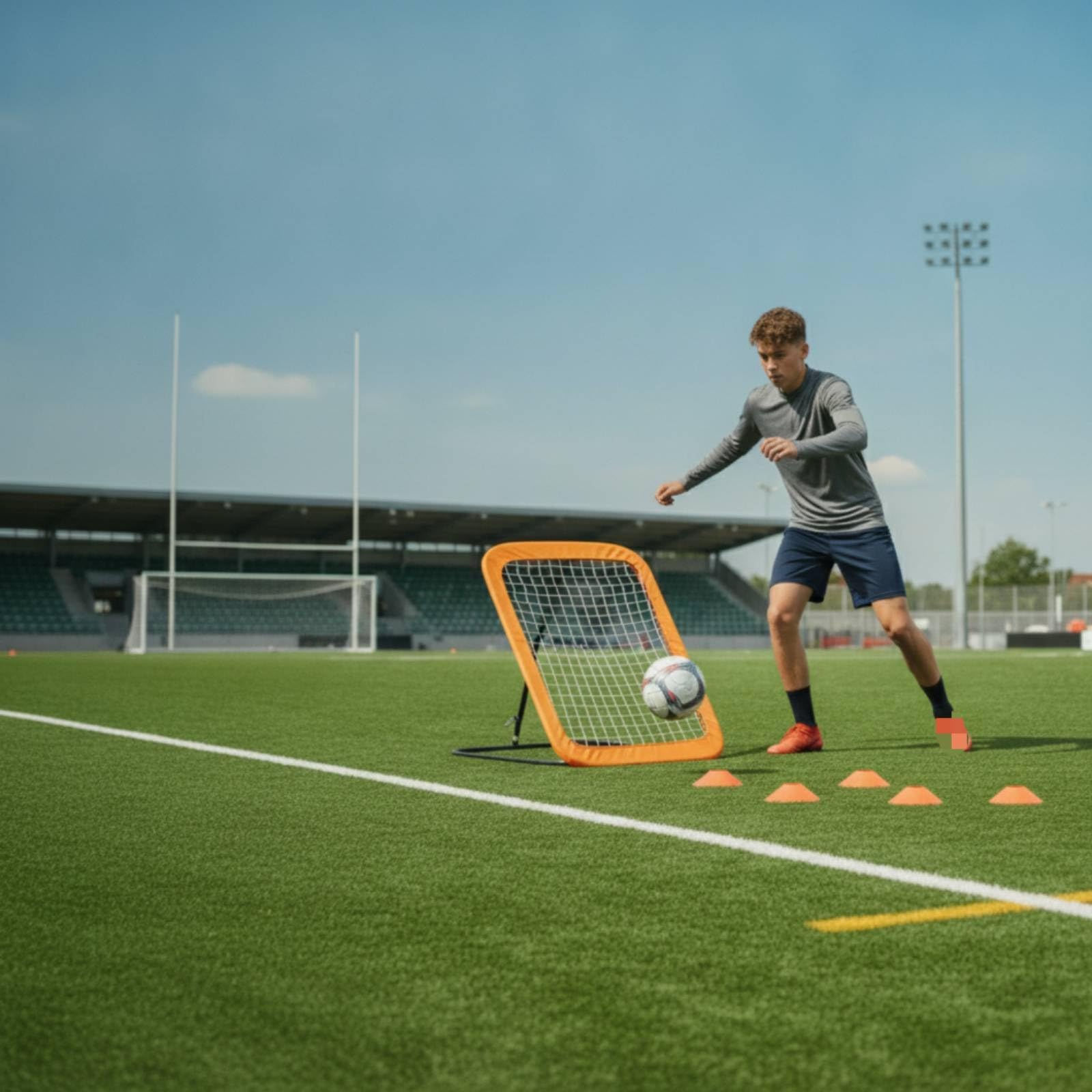 Red Fútbol Estable Fútbol con Ajustable para Futbolistas