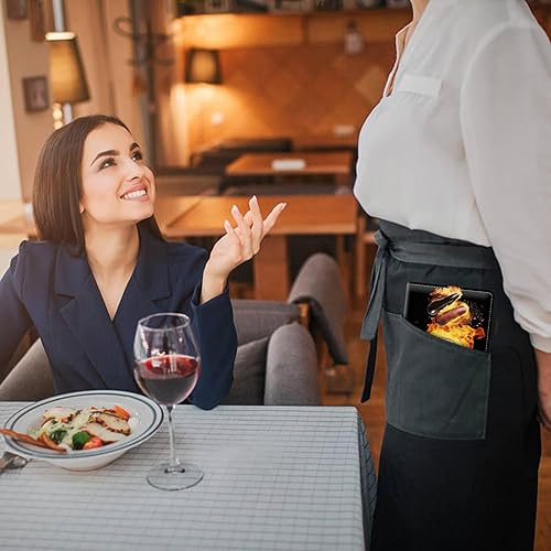 Miniatura 6 de Organizador de libros para camarera, libros de fútbol para camarera, organizador de libro de camarero de piel sintética con bolsillo con cremallera,