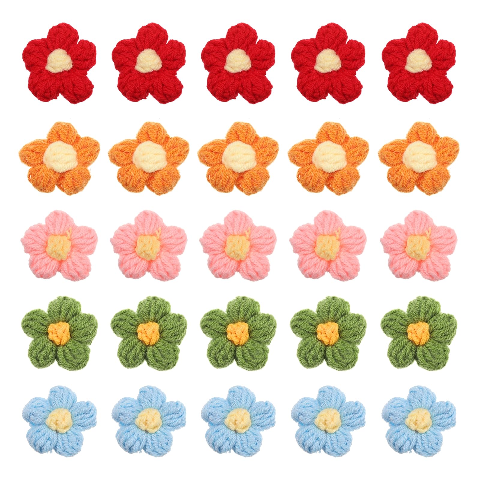 Fleurs au crochet pour loisirs créatifs et décoration de mariage lot de 50 écussons