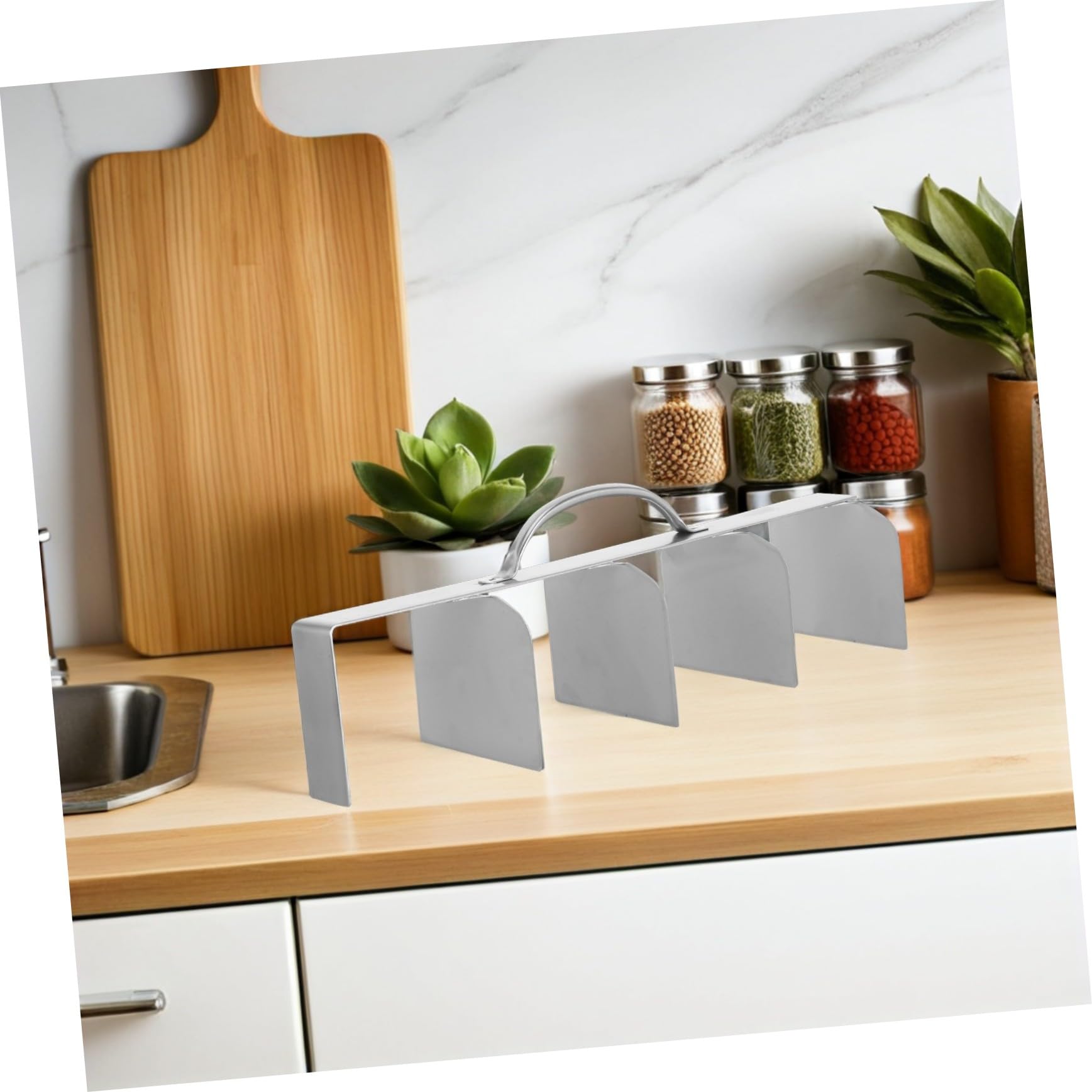 Coupe-tiramisu Acier Inoxydable Outil de Découpe Pratique pour Gâteau Diviseur de Portions Uniforme pour Moules Rectangulaires Accessoire Pâtisserie et Facile à Nettoyer