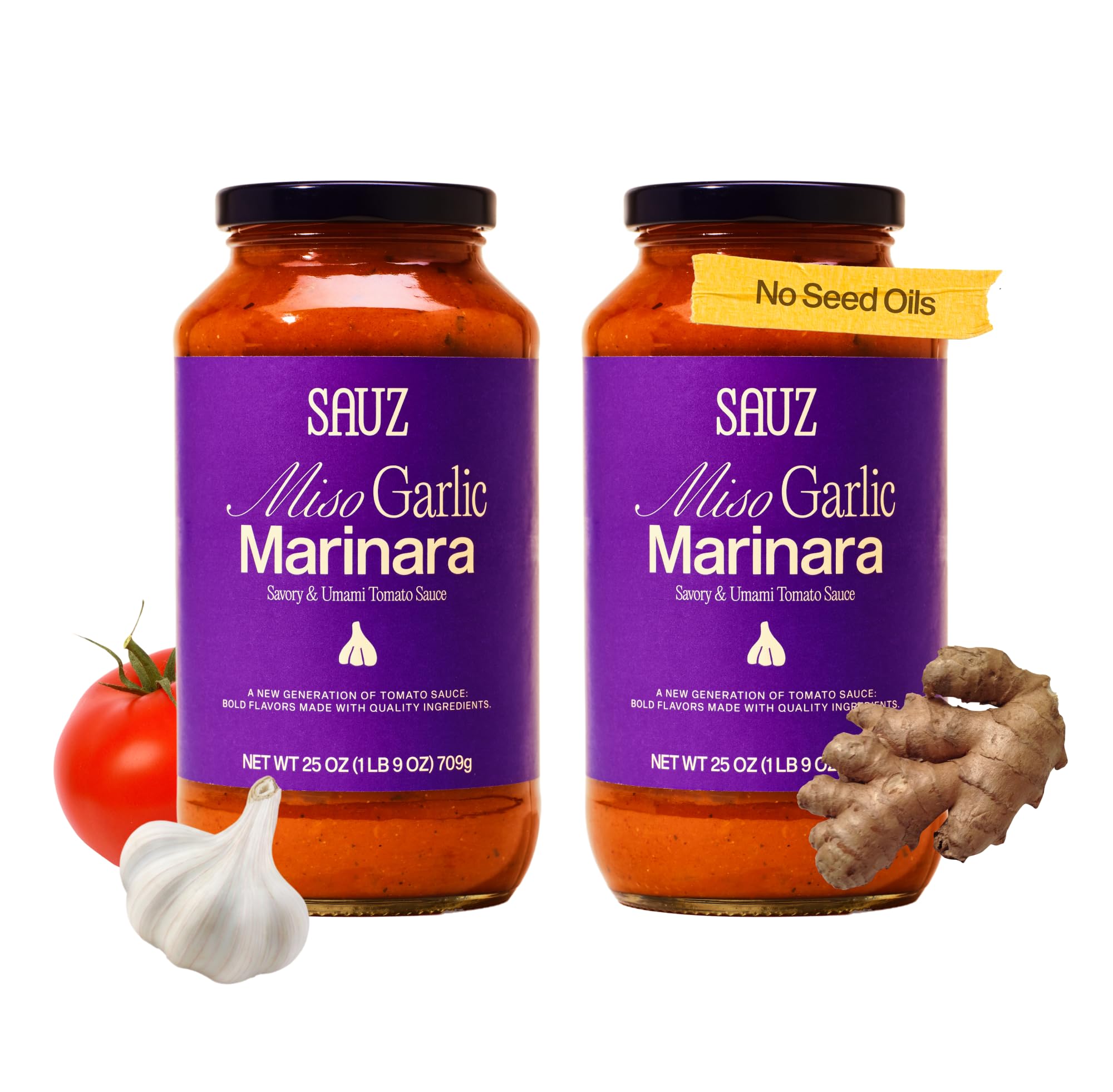 Amazon.com : Sauz Miso Garlic Marinara Sauce | Clean Ingredients