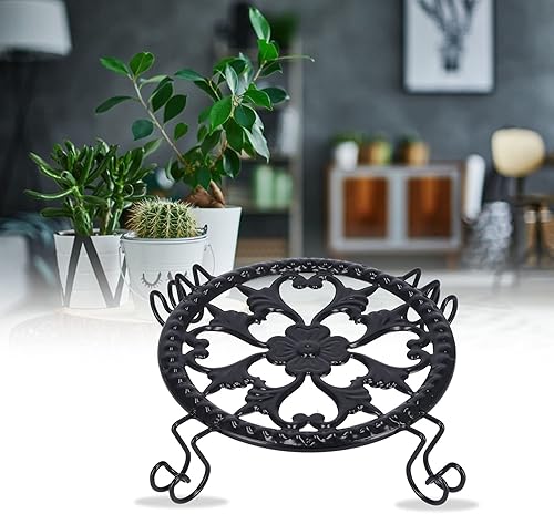 Miniatura 7 de Sempoda Soporte para plantas de interior, atractivo y elegante soporte para flores, organizador de macetas de hierro, estante duradero y estable