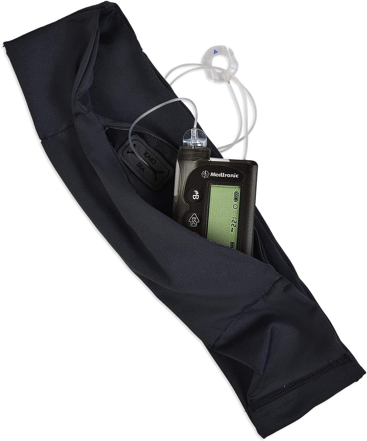 Dia-Bellyband Insulin Pump Waist Band Ideal for Sports, Travel and Sleep Comfortable Hoses for Tubing Fits All Insulin Pumps (S (72-82 cm)