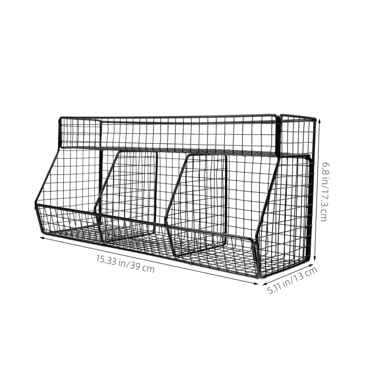 Ciieeo Cesta De Pared Para Cocina Cesta De Almacenamiento De Jengibre Ajo Y Cebolla Organizador Colgante De Alambre Para Frutas Y Verduras De Montaje En Pared 15.35 X 6.81 X 5.11 in