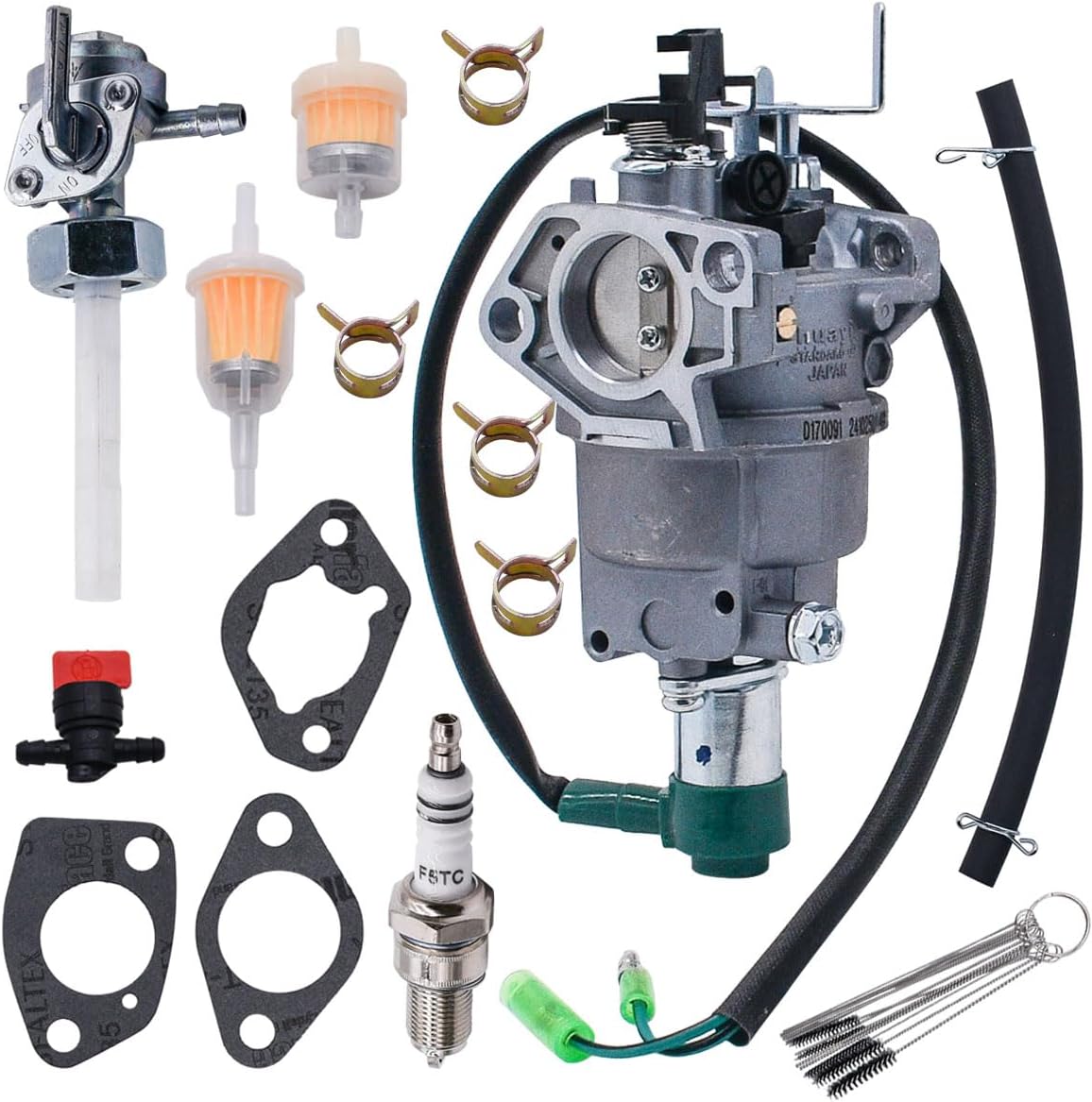 41532 100161 Carburetor Fit for Champion 9375/7500/9000/7000 Watt 439cc Generator Carb Part # 47.131000.22 With Fuel Valve Petcock