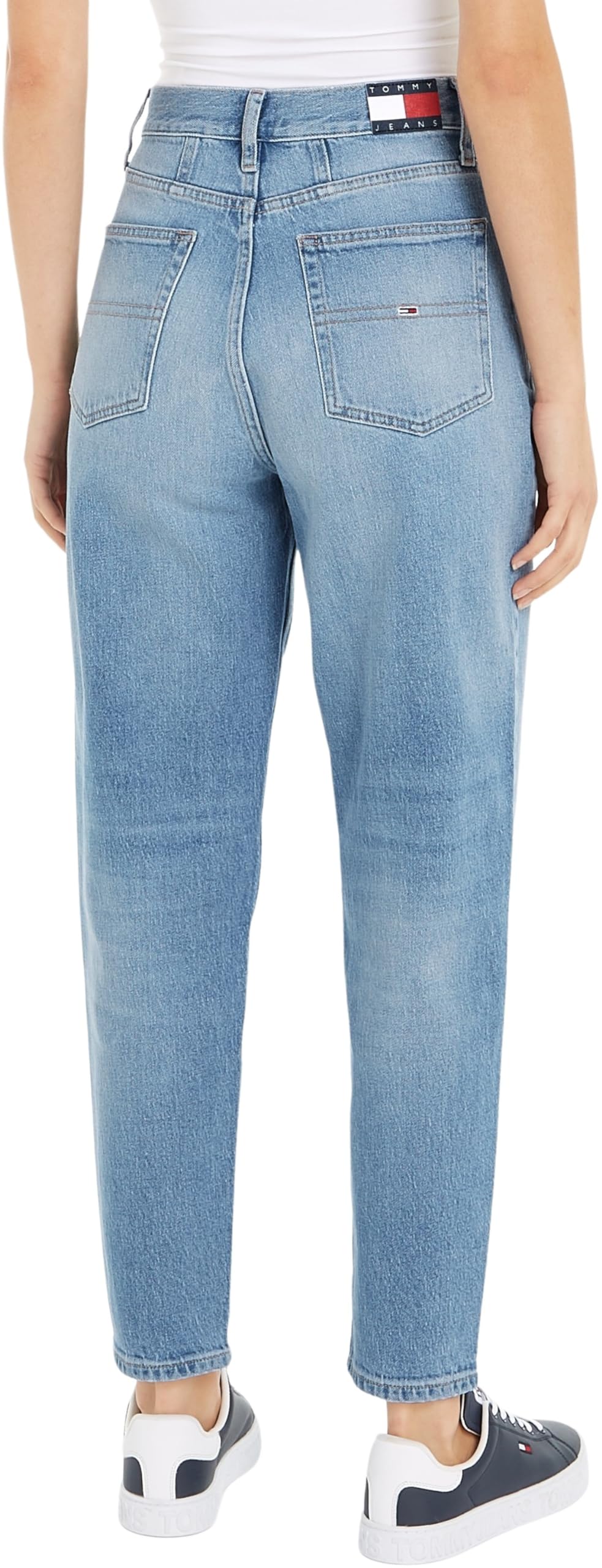 Tommy Jeans damskie dżinsy MOM UH TPR CH0115 CO DW0DW19247 zwężane, denim (denim light), 27W / 32L, Denim (Denim Light), 27W / 32L