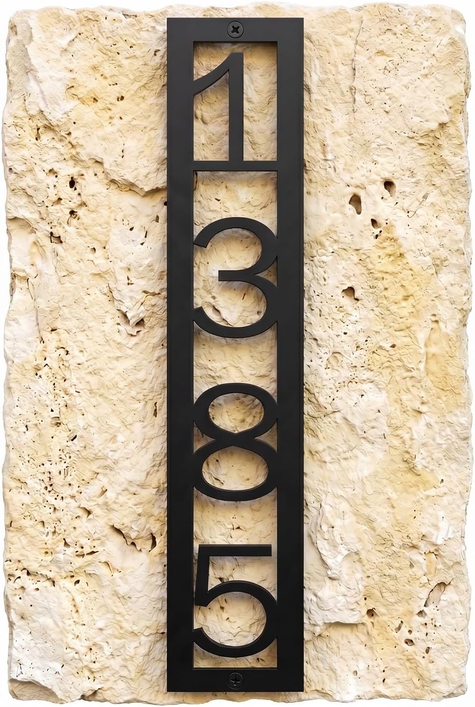 Custom Vertical Metal House Numbers for Outside, Personalized Address Signs for Houses, Modern Matte Black Home Address Numbers for House, Unique Home Numbers for Outside Handmade House Number Sign Housewarming Gift