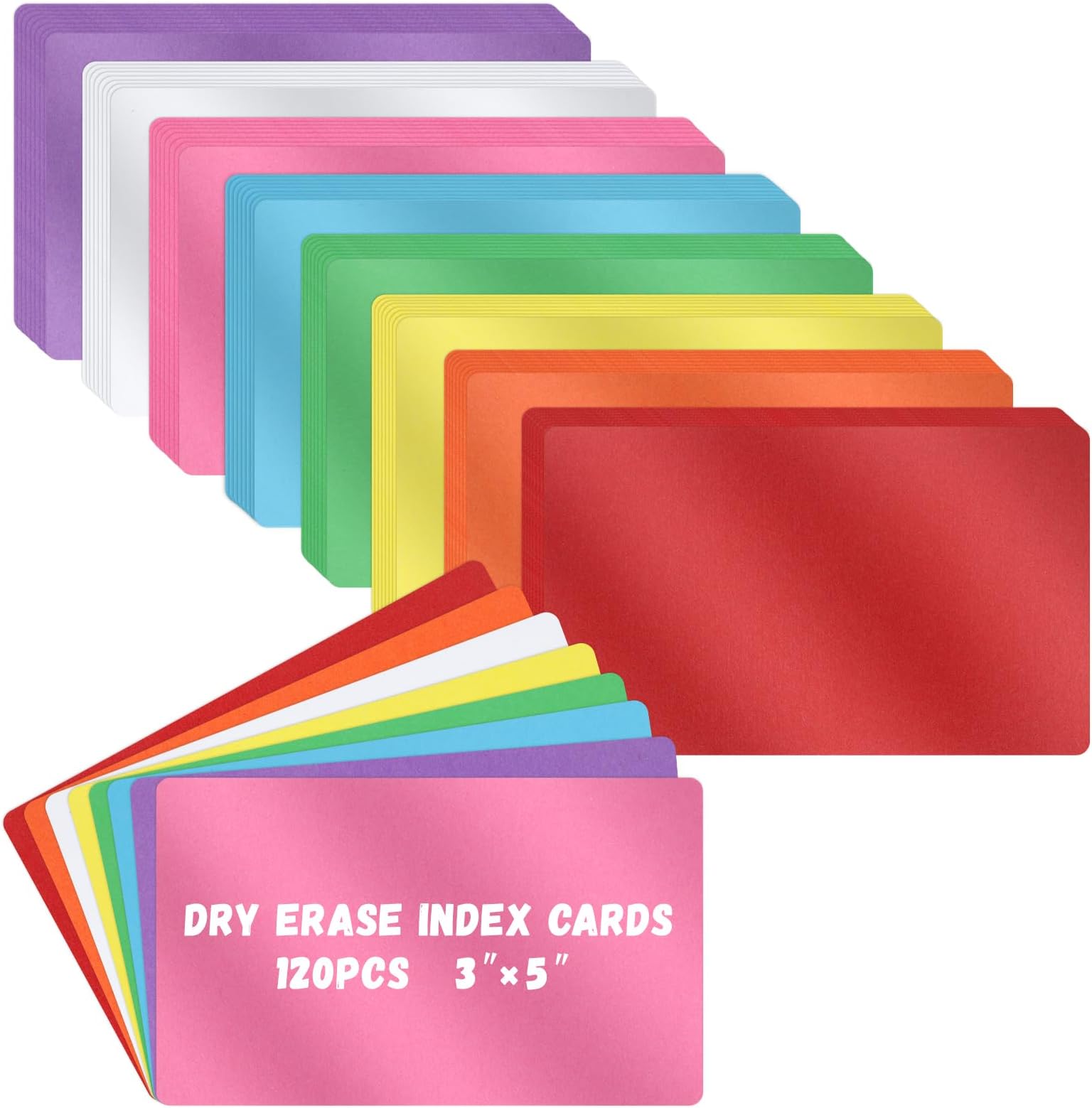 Apostrophe Games Dry Erase Index Cards 45pcs Laminated Cards Blank w/Tuck Box