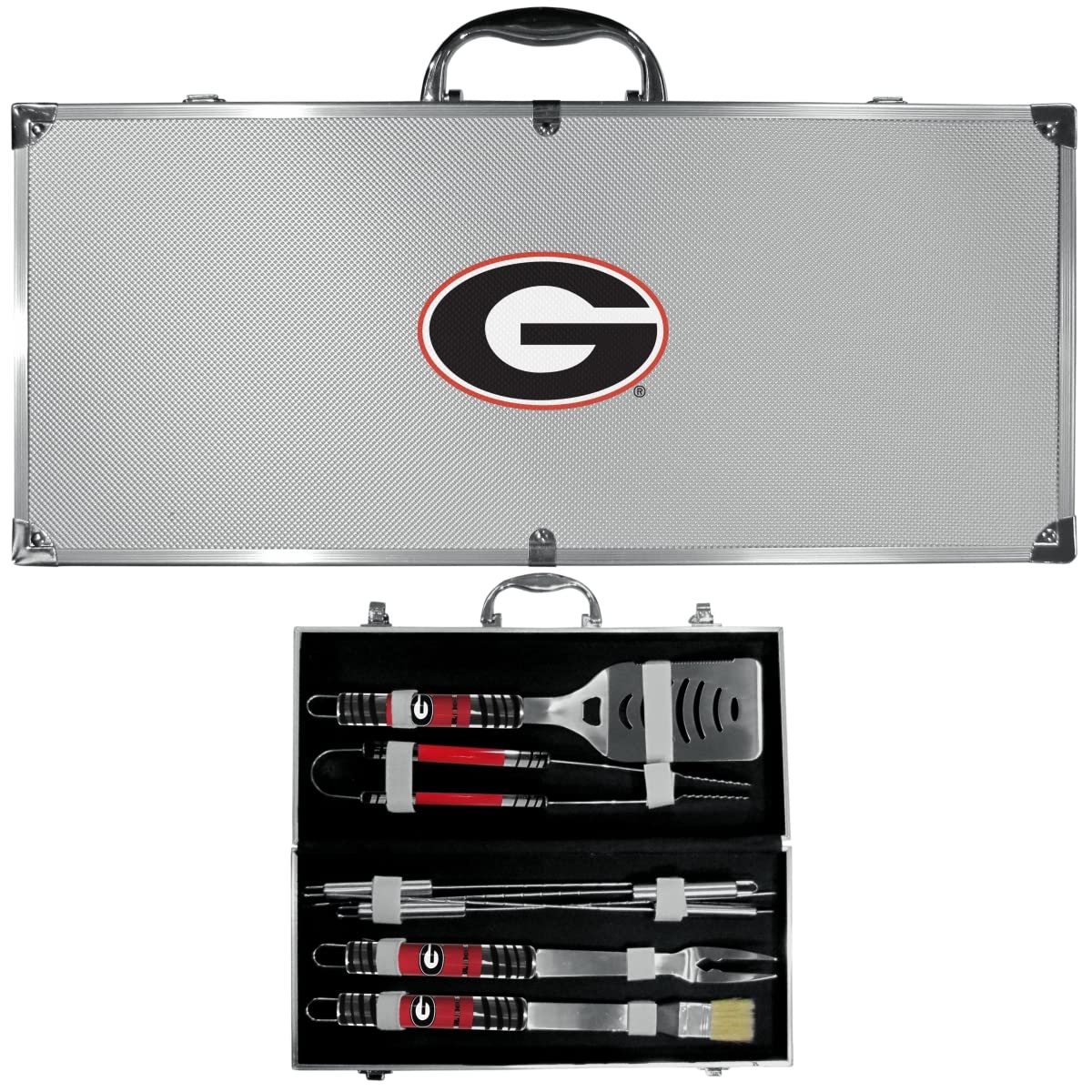 Siskiyou C8BQ5 Unisex NCAA Georgia Bulldogs 8 Piece Tailgater BBQ Set