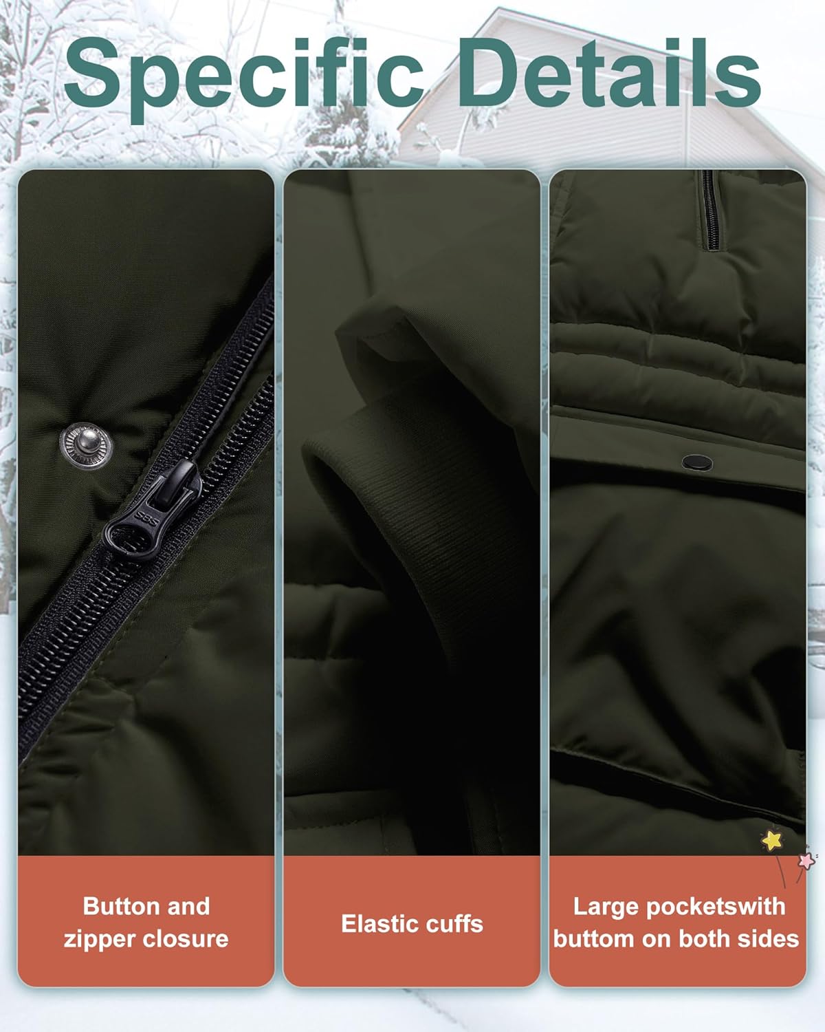 Boy's Winter Coat Waterproof Kids Puffer Jacket Thicken Parka Fleece Lined Bubble Ski Snow Outerwear with Fur Hood - Image 7