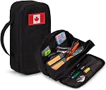 Tactical Outdoor & Car Workshop Tool Storage Bag, Wide Mouth Water Resistant Small Tool Organizer Pouch with Zipper Handle, Heavy Duty Multi-Purpose Bag for Men, Repairmen, Carpenters & Handymen