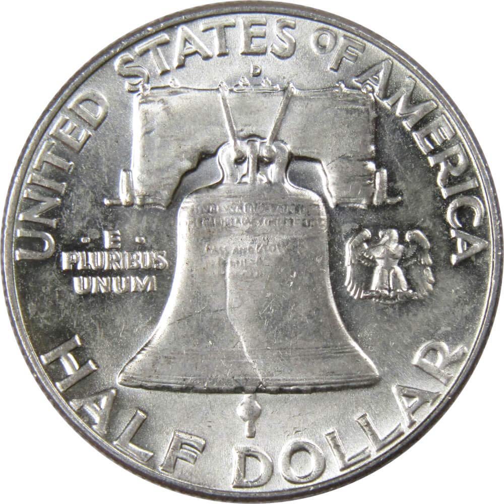 1963 D Franklin Half Dollar Circulated Silver 50c Coin Collectible