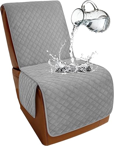 Miniatura 102 de Arfntevss - Fundas impermeables para sofá seccional reclinable en forma de L, funda antideslizante lavable para sofá reclinable, juego de fundas en