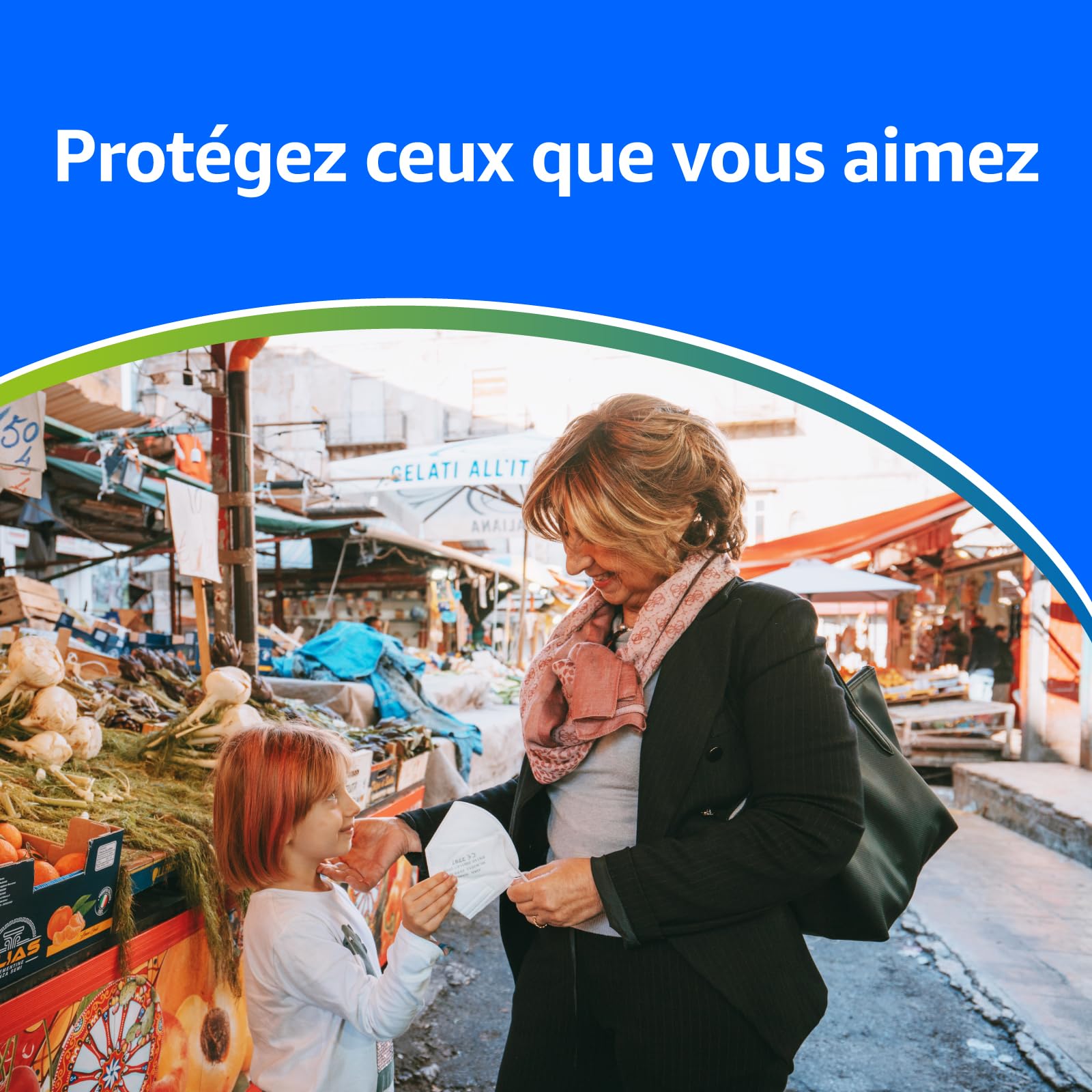 ADESTE 50 Masques FFP2 Blancs Certifiés CE EFB 99,5% Emballage Individuel