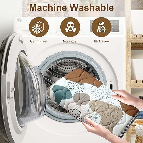 Miniatura 5 de Tapetes de juego para bebé para piso, tapete de juego de 50 x 50 pulgadas, tapete de juego de espuma acolchada suave y gruesa para bebés y niños