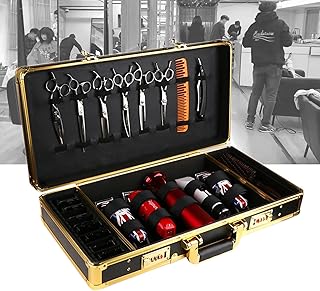 Barber Case Professional Barber Kit for Barber, Portable Barber Travel Carrying Case Barbers Tools Storage Organizer Suitcase with Numlock for Clippers, Scissors, Barber Supplies