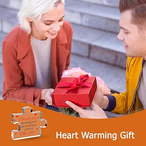 Miniatura 6 de VELENTI Regalos de agradecimiento Rompecabezas de acrílico grabado en bloques de agradecimiento Pisapapeles para mujeres y hombres Regalos para