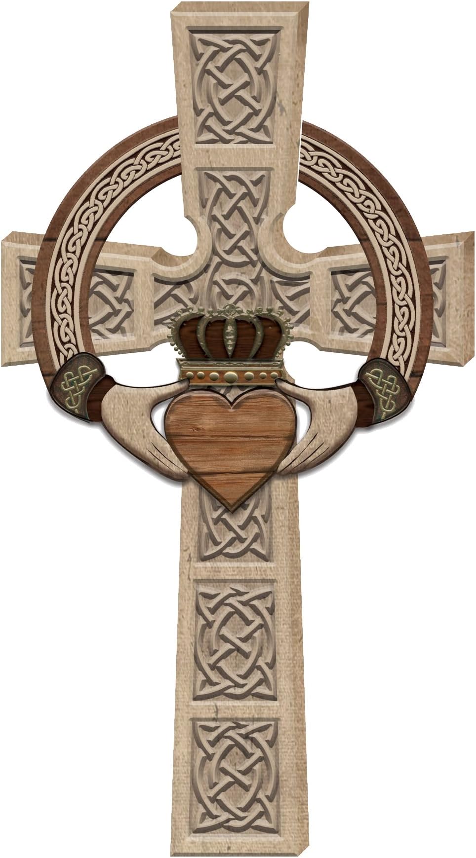 Abbey Gift Claddagh Wall Cross with Card