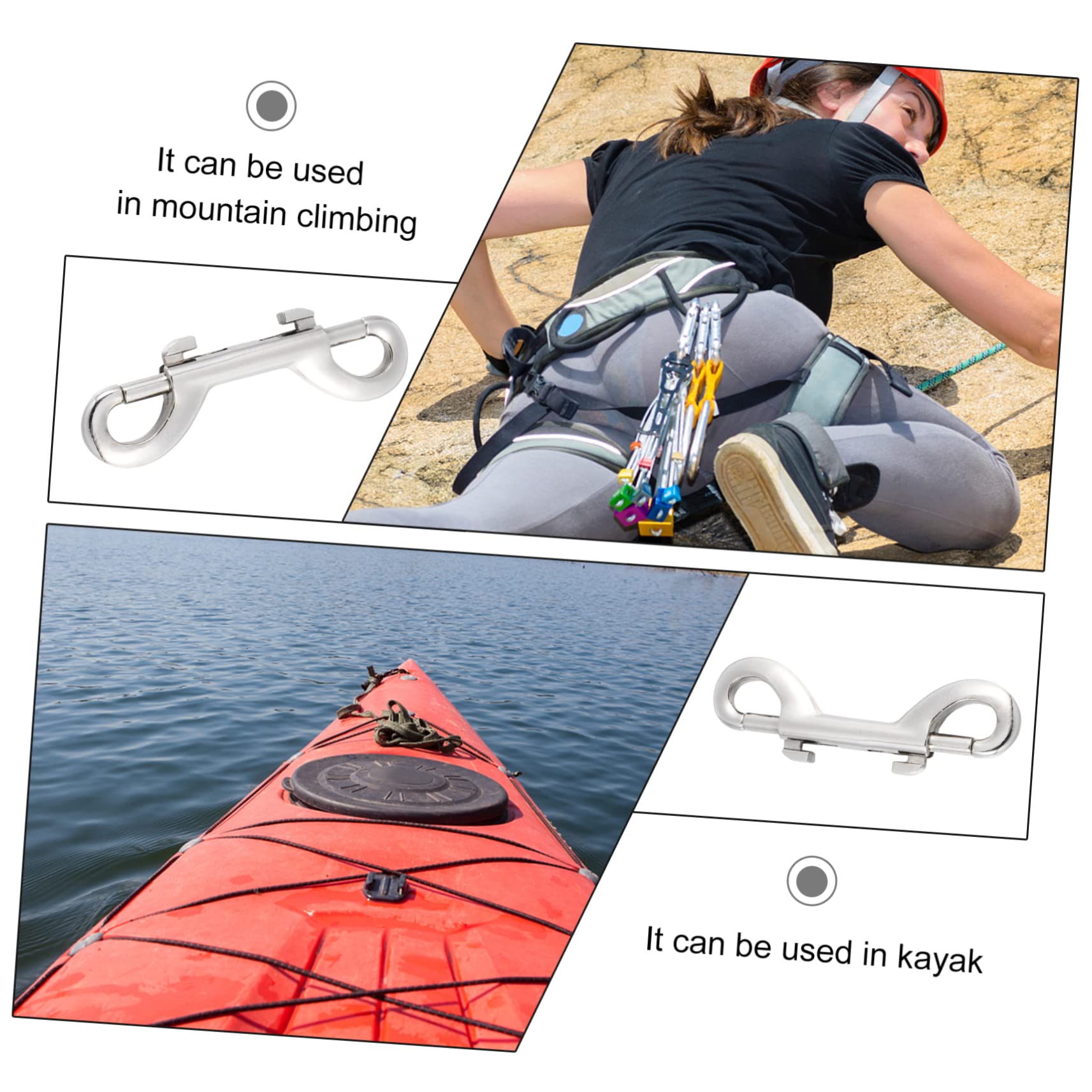 OUNONA 12stücke Doppelendige Schnapphaken Robuste Metallkarabiner Für Tauchen Camping Und Outdoor-aktivitäten Einhändig Bedienbar Zum Befestigen Und Organisieren